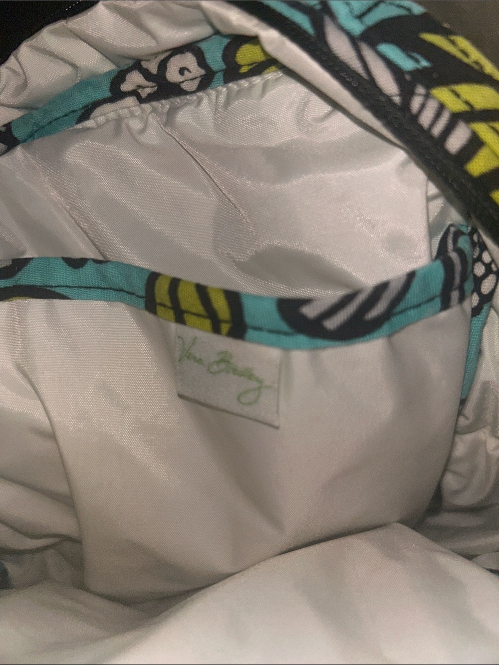 Vera Bradley Turquoise, White & Lime Floral Mini Backpack - Picture 3 of 6